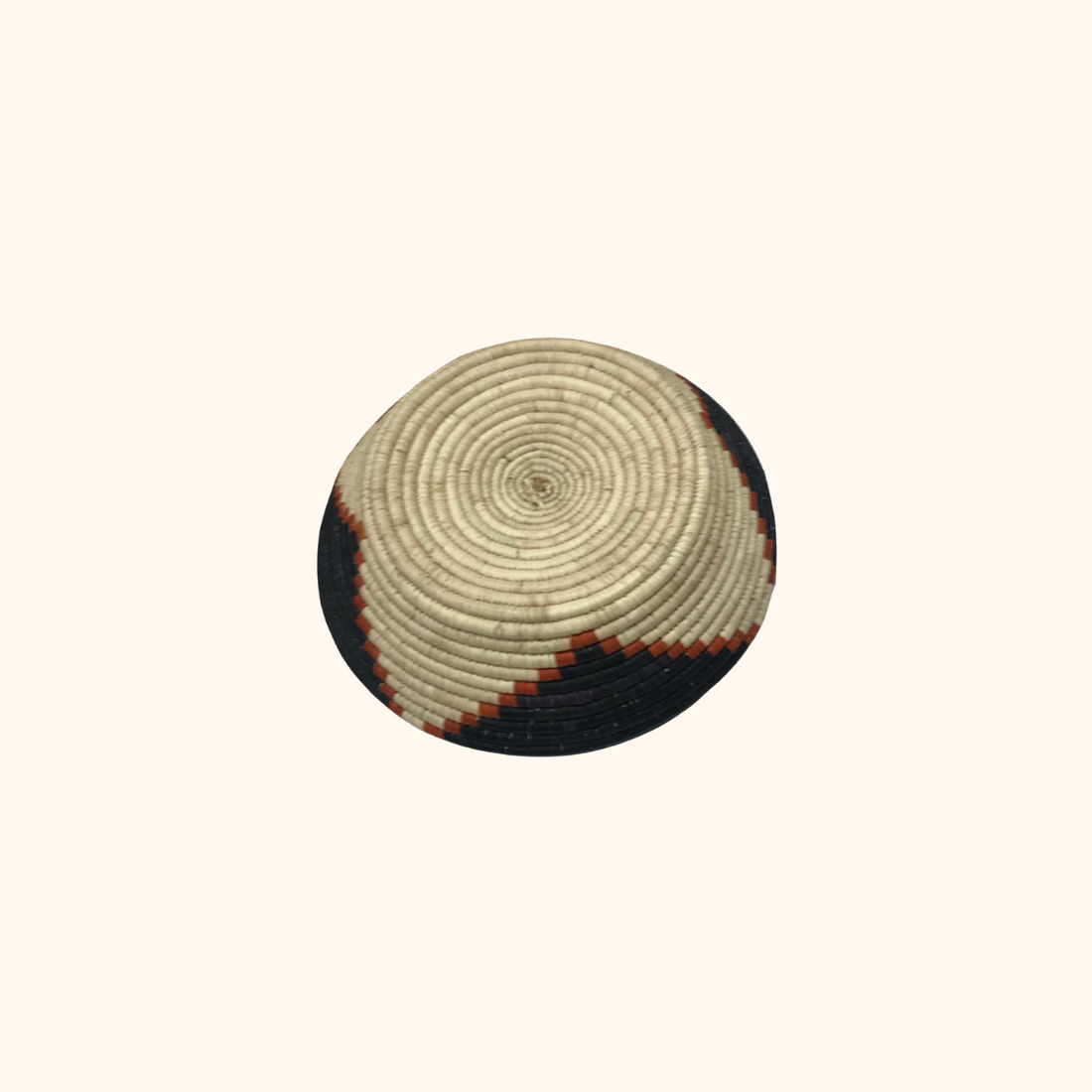 Obuntu Ugandan handcrafted African woven lidded coil grass storage basket